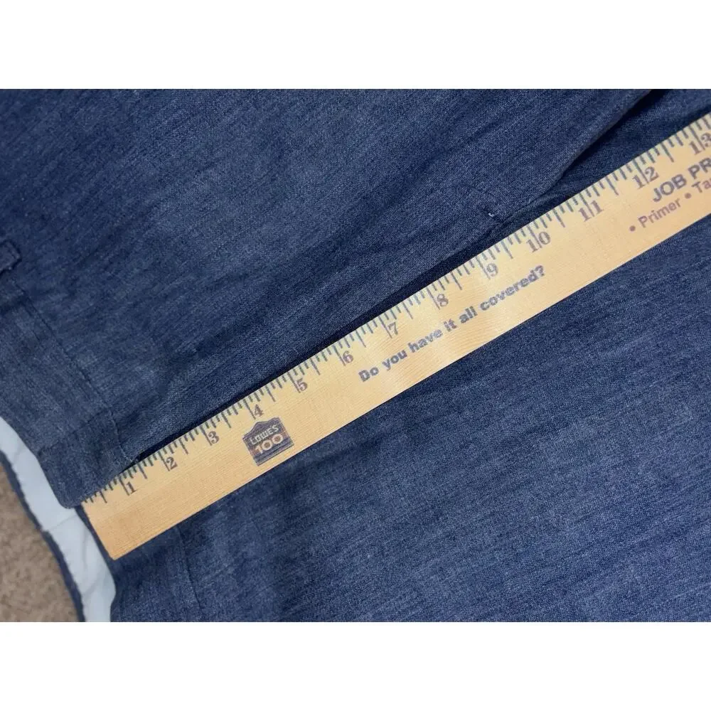 Vintage 1960s–70s American Fashion Collection Chambray Dress Pants 36x31 USA